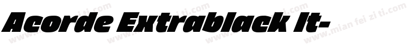 Acorde Extrablack It字体转换